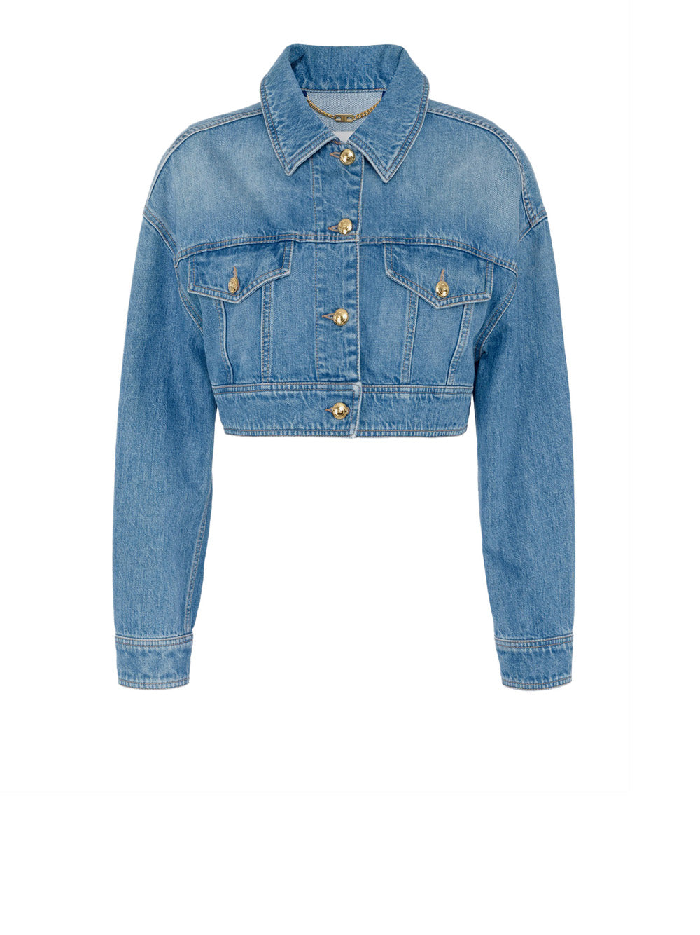 Giubbino di Jeans Elisabetta Franchi da Donna - Celeste Denim
