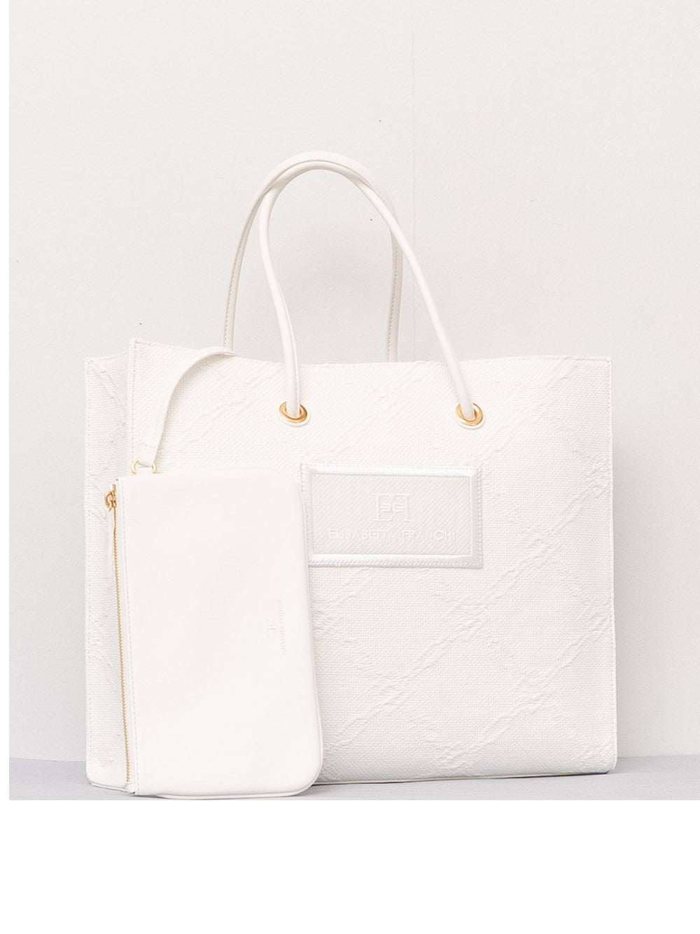 Borsa Shopper Elisabetta Franchi da Donna - Avorio