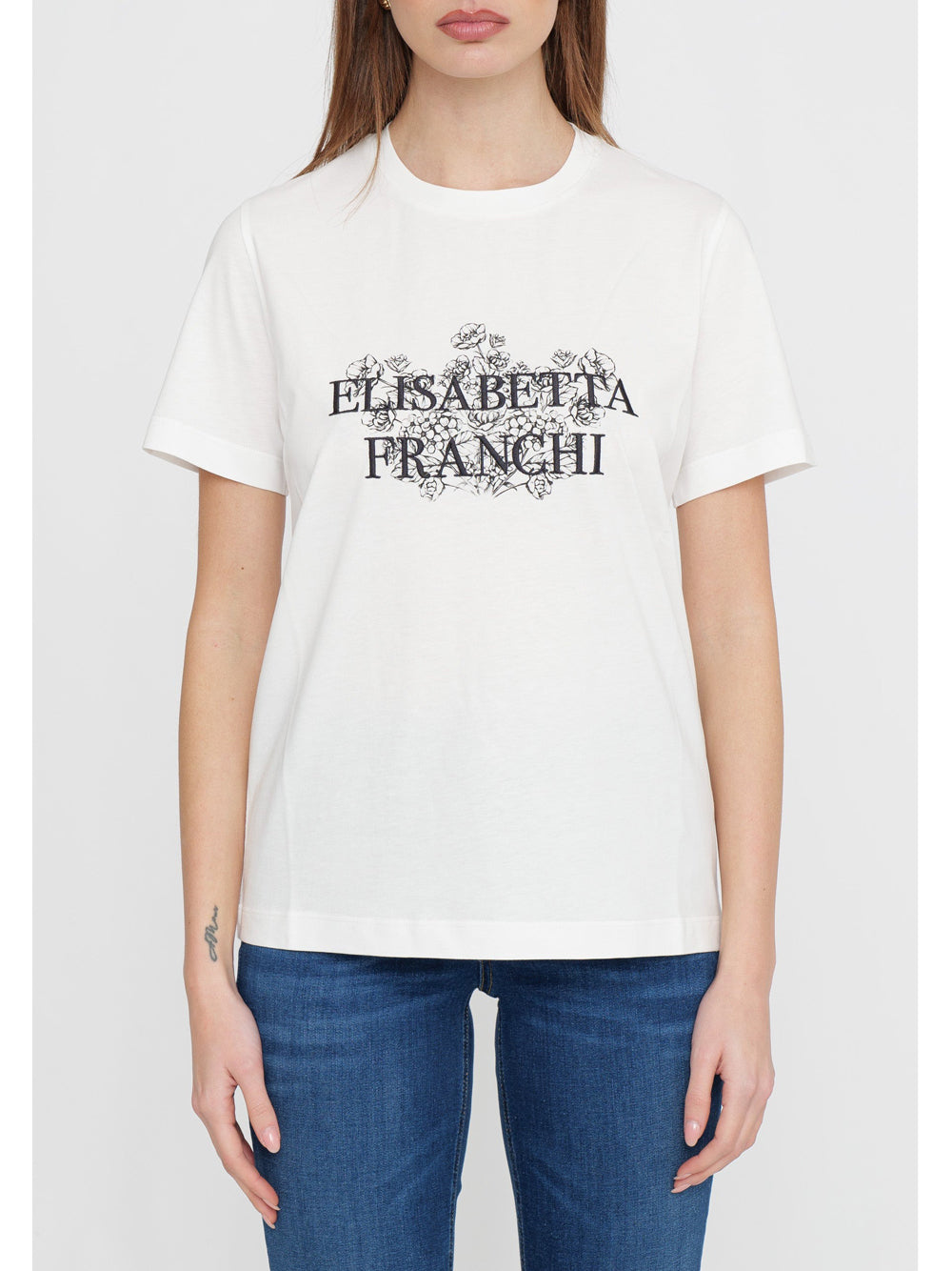 T-shirt Elisabetta Franchi da Donna - Avorio