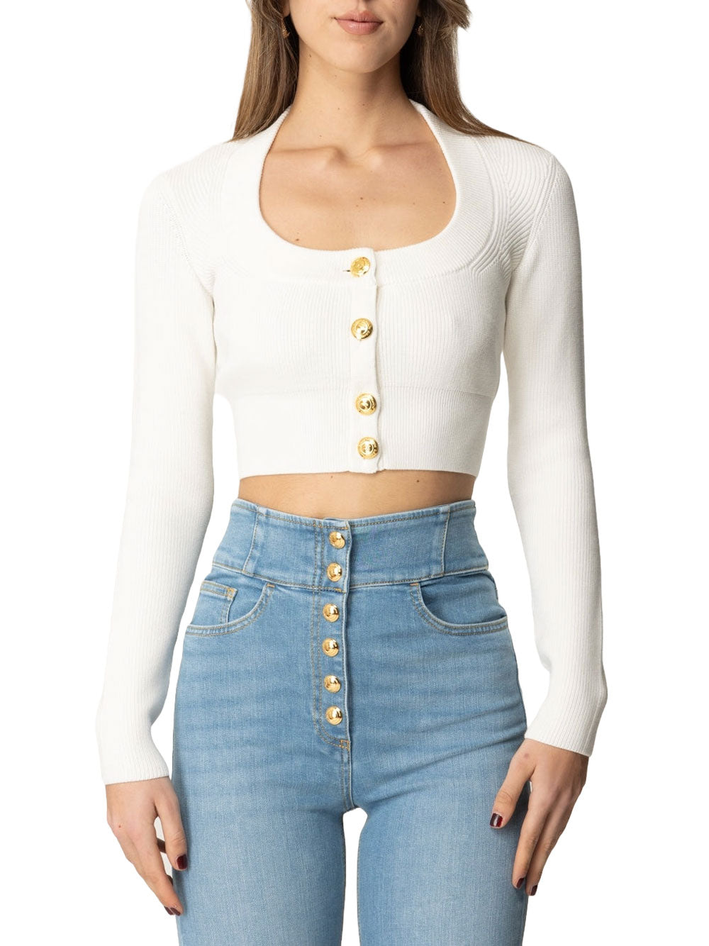 Cardigan Elisabetta Franchi da Donna - Avorio