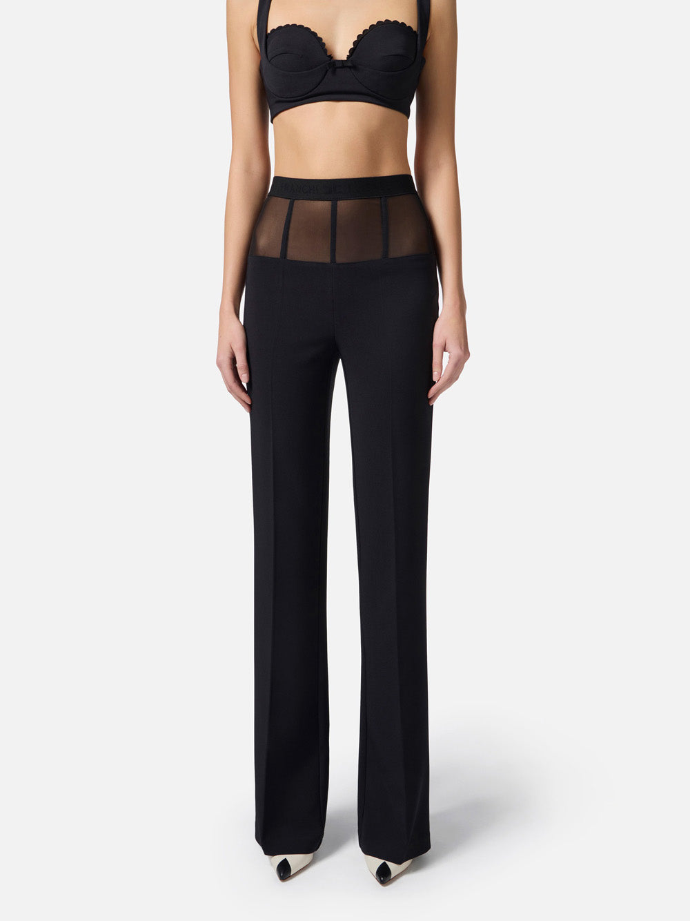 Pantalone Zampa Elisabetta Franchi da Donna - Nero