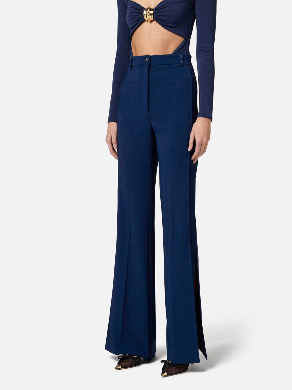 Pantalone Zampa Elisabetta Franchi da Donna - Blu