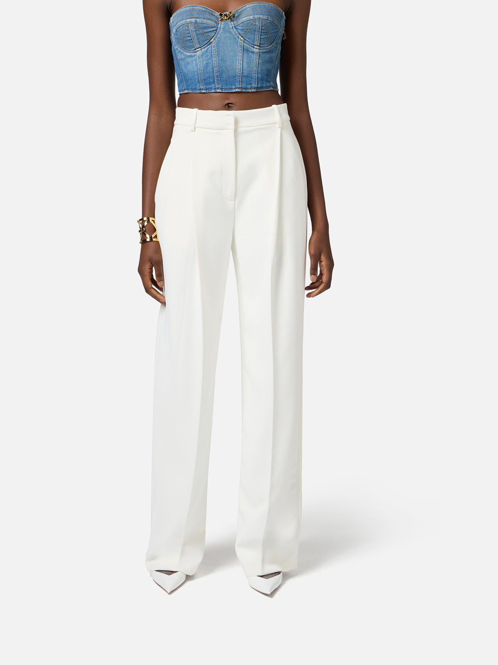 Pantalone Elisabetta Franchi da Donna - Avorio