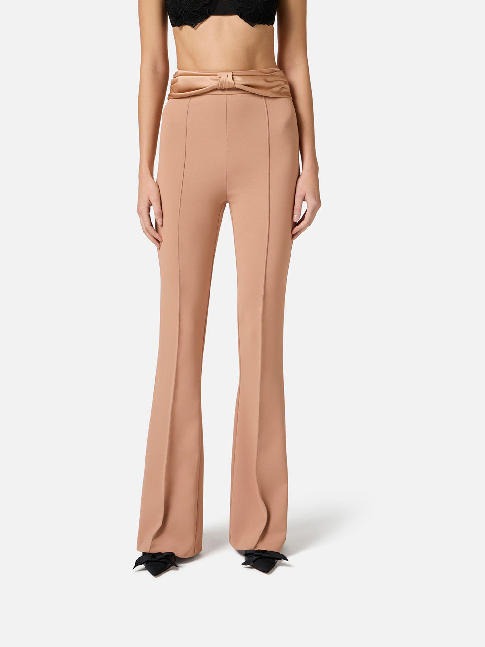 Pantalone Zampa Elisabetta Franchi da Donna - Nudo Beige