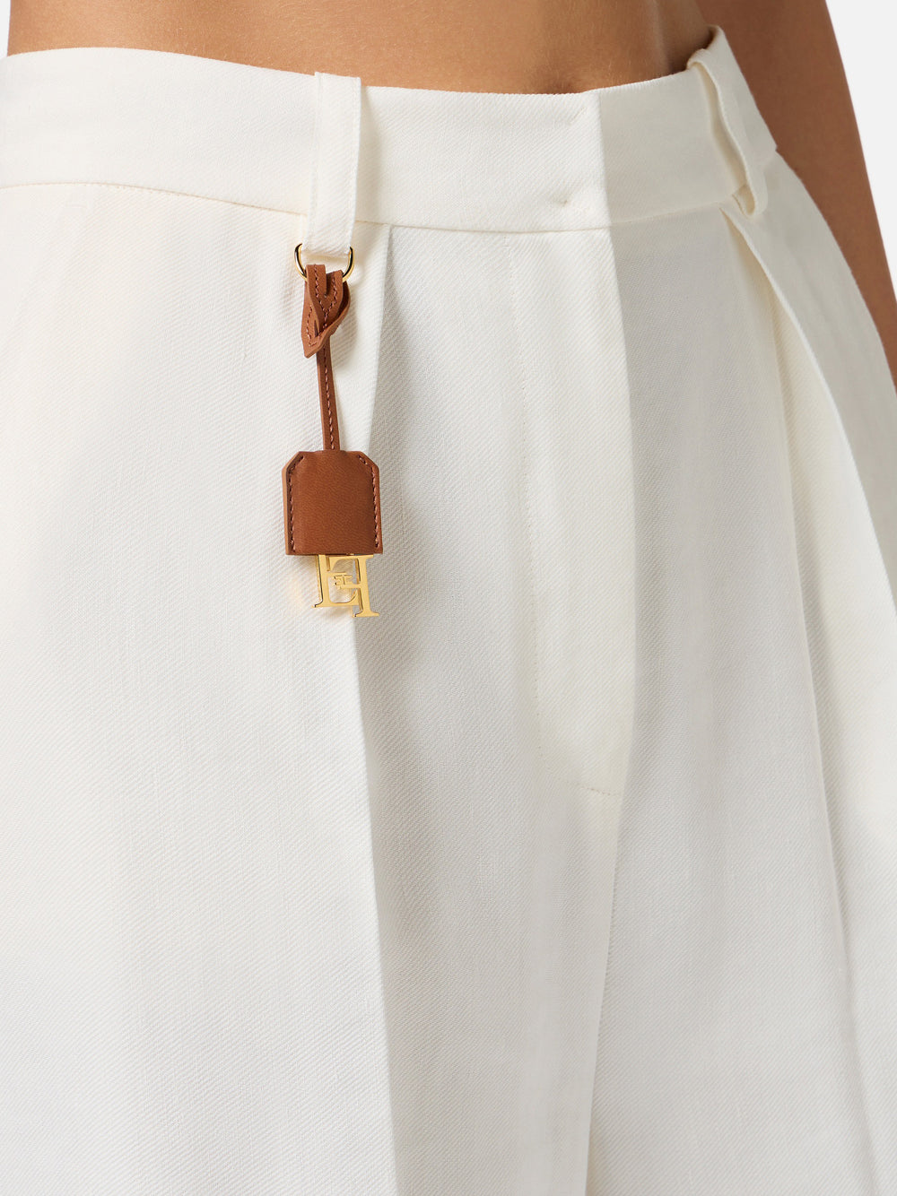 Pantalone Palazzo Elisabetta Franchi da Donna - Avorio