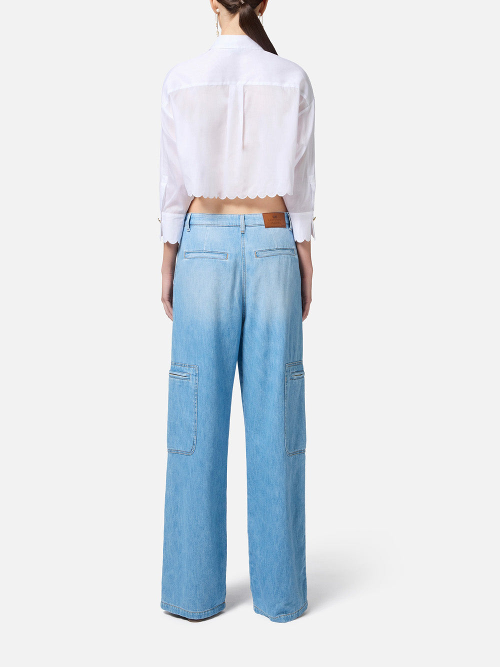 Jeans Cargo Elisabetta Franchi da Donna - Denim