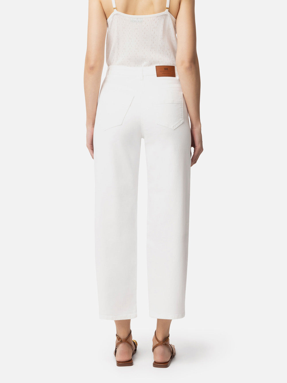 Pantalone Palazzo Elisabetta Franchi da Donna - Avorio
