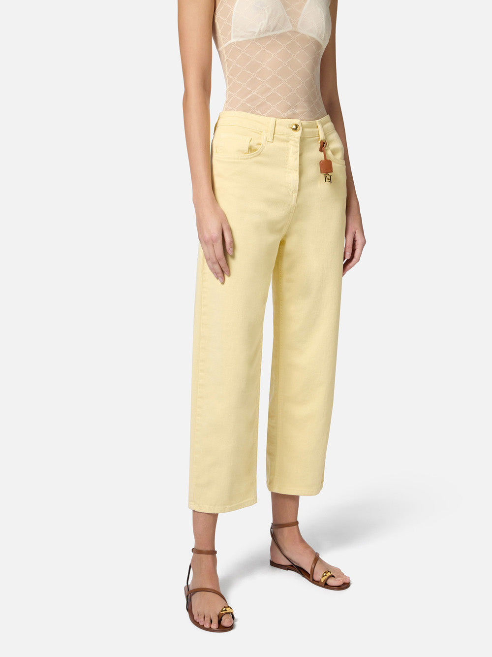 Pantalone Palazzo Elisabetta Franchi da Donna - Lemonade Giallo