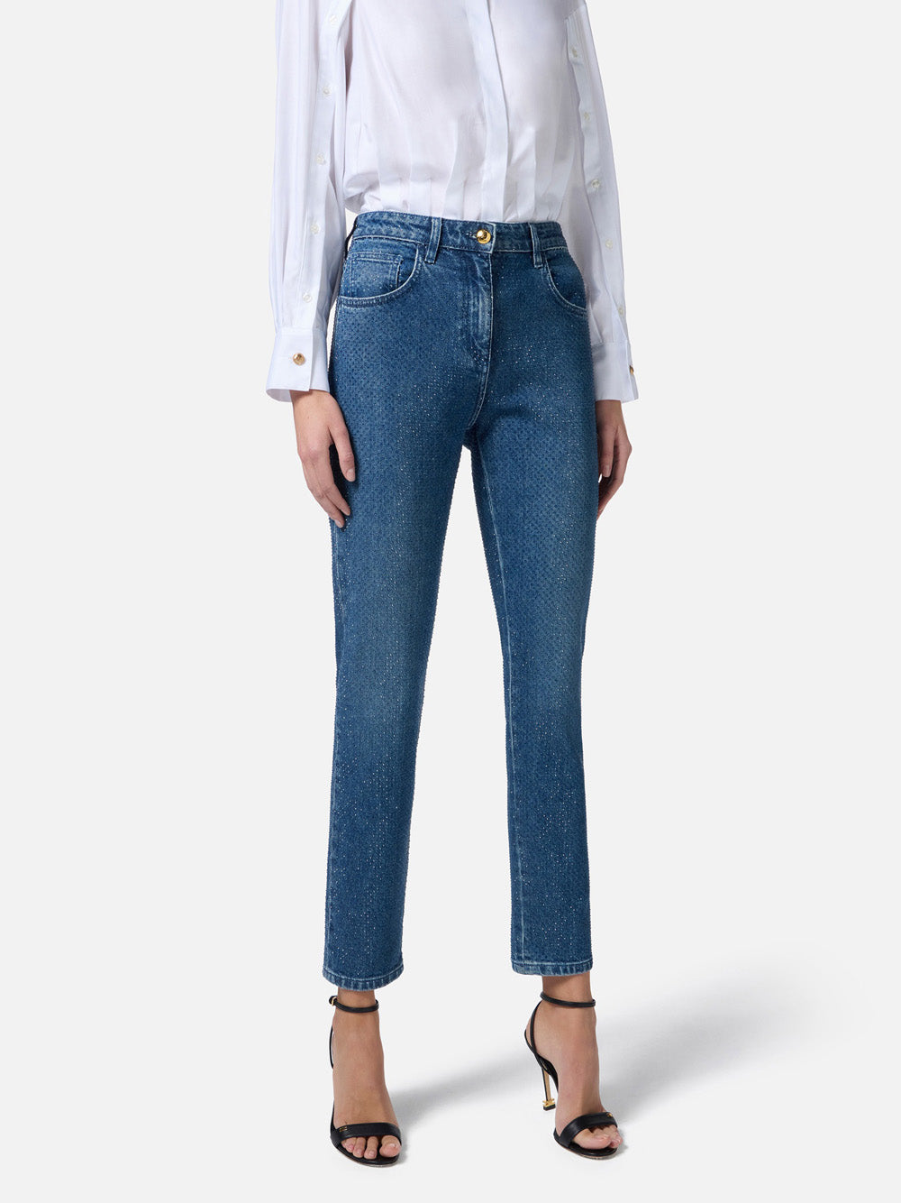Jeans Slim Elisabetta Franchi da Donna - Denim