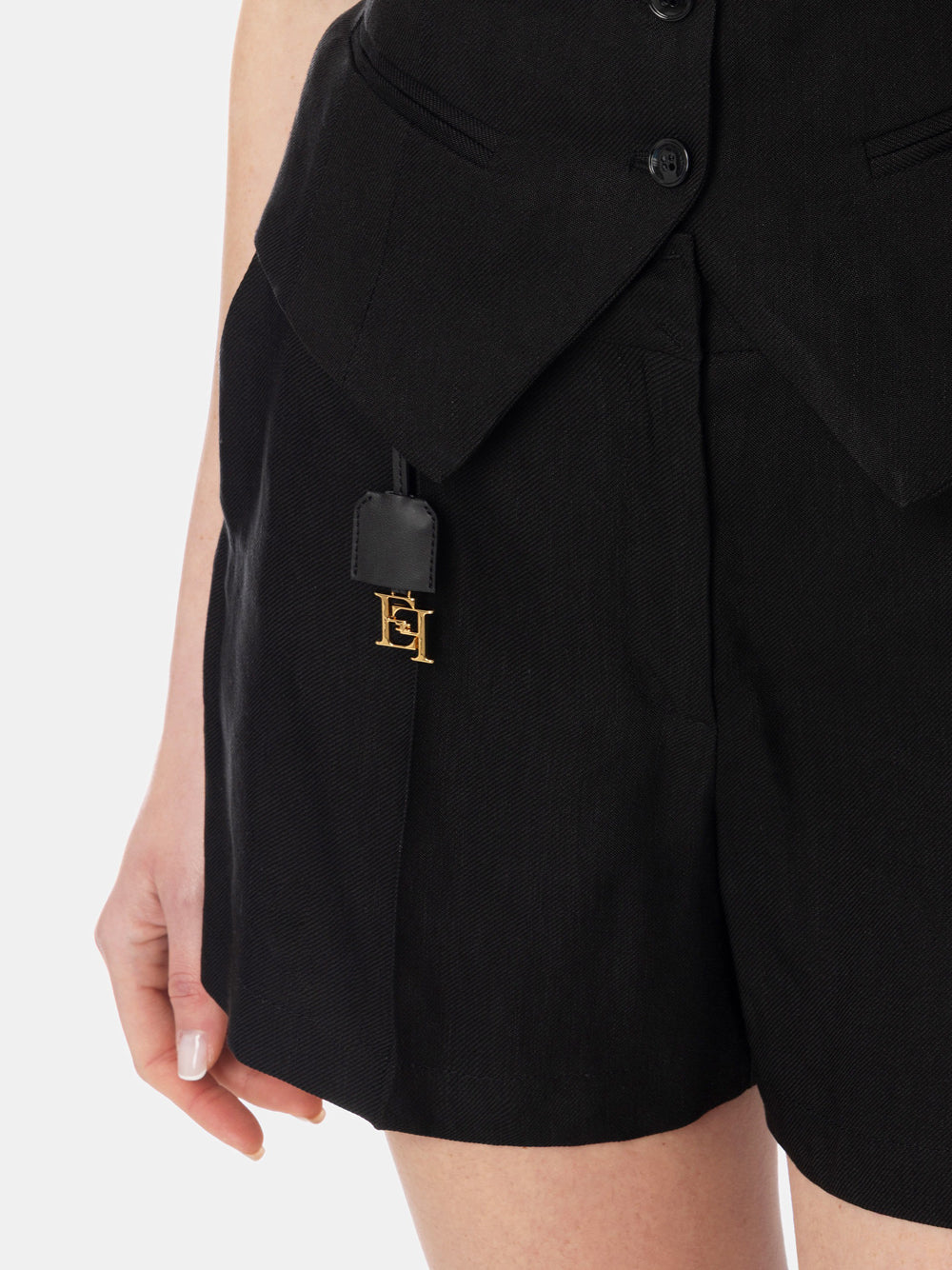 Shorts Elisabetta Franchi da Donna - Nero