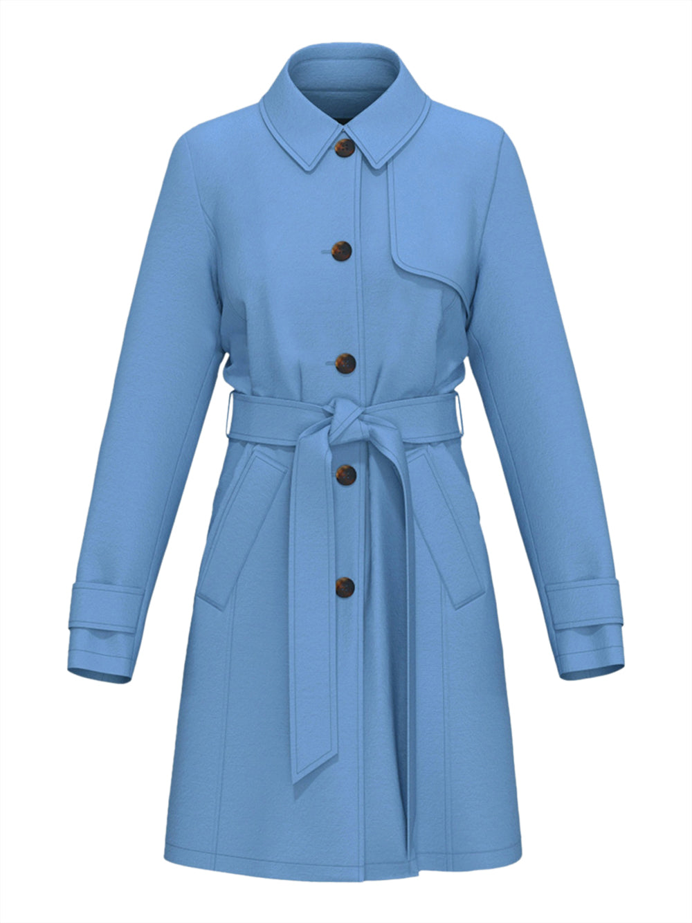 Trench Emme Marella Madeleine da Donna - Celeste