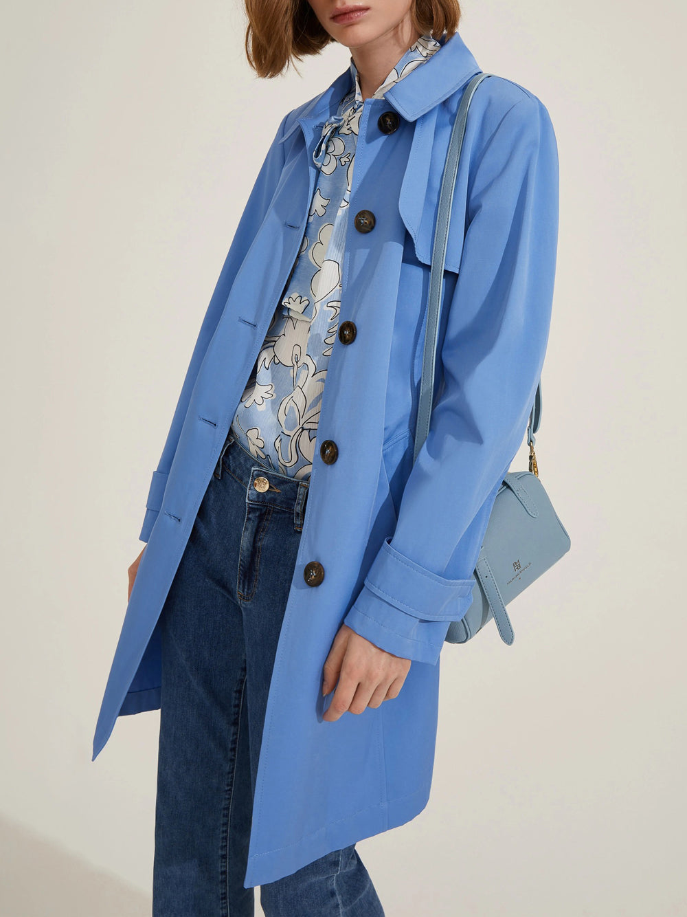 Trench Emme Marella Madeleine da Donna - Celeste