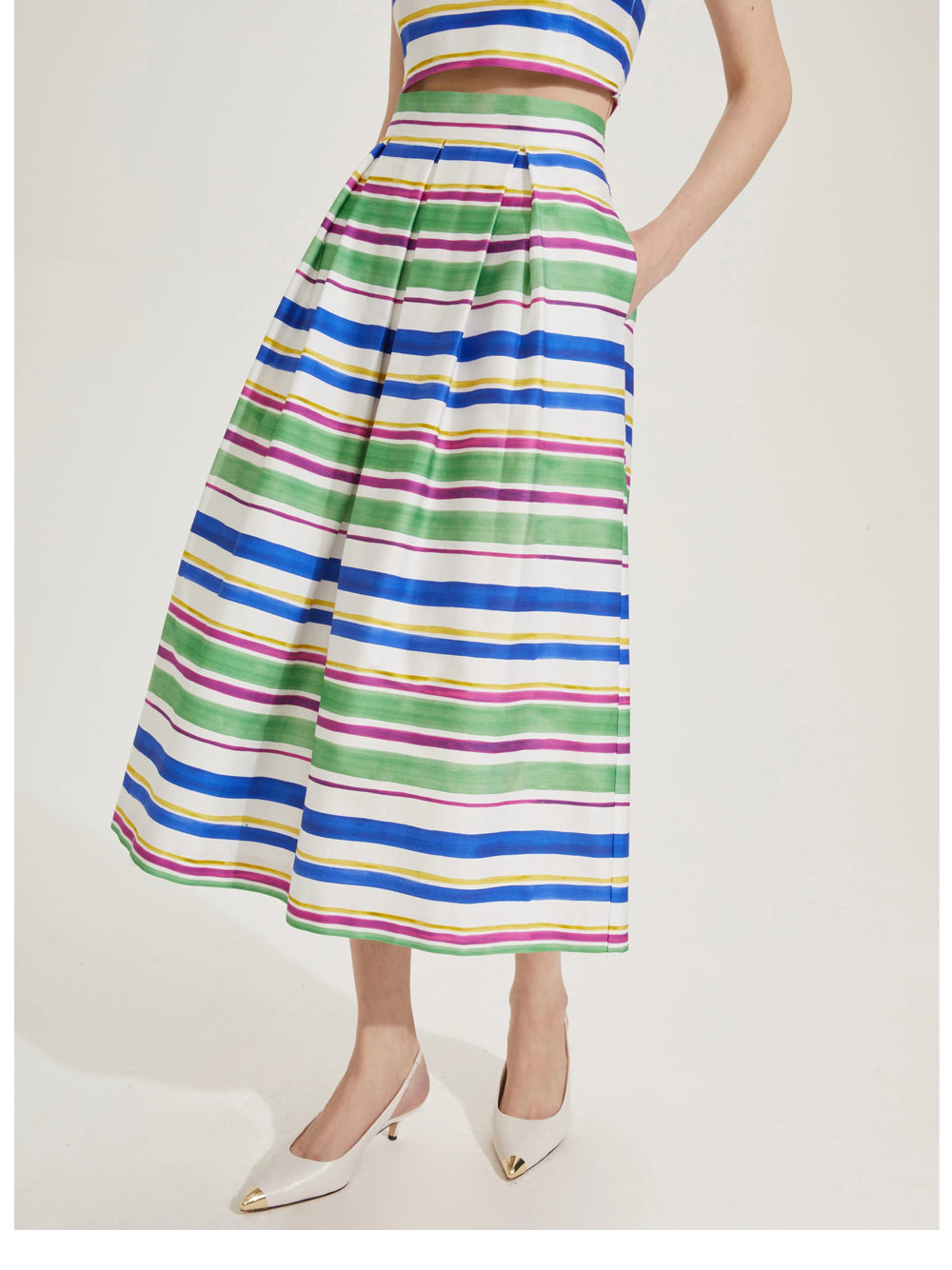 Gonna Longuette Emme Marella Imprint da Donna - Multicolore