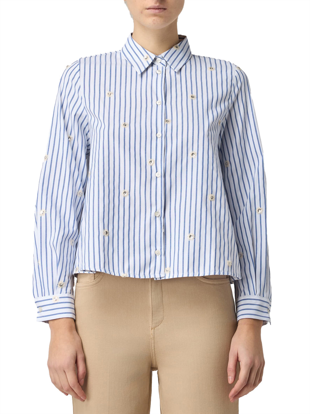 Camicia Emme Marella Canore da Donna - Blu Bianco