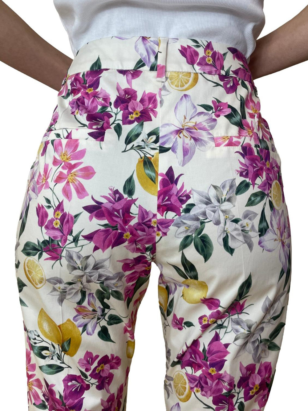 Pantalone Slim Emme Marella Copy da Donna - Floreale Multicolore