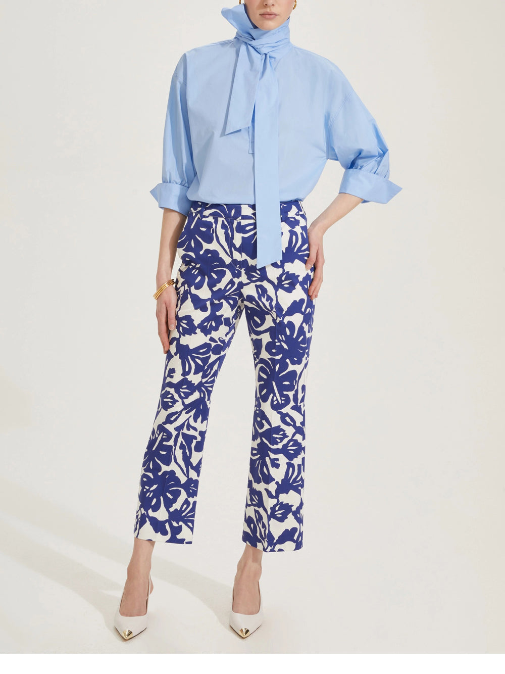 Pantalone Zampa Emme Marella Copy da Donna - Blu