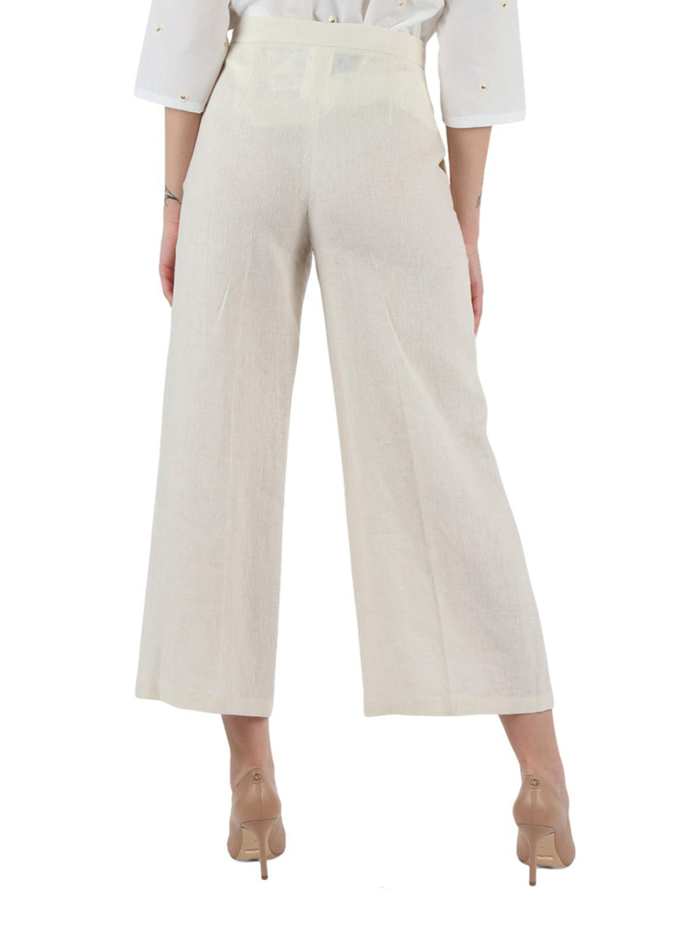 Pantalone Palazzo Emme Marella Silvana da Donna - Bianco