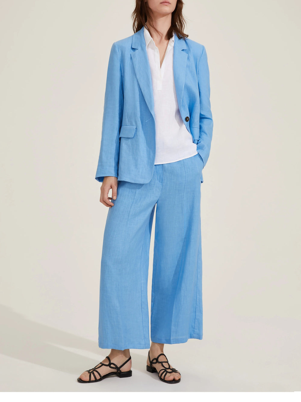 Pantalone Palazzo Emme Marella Silvana da Donna - Celeste