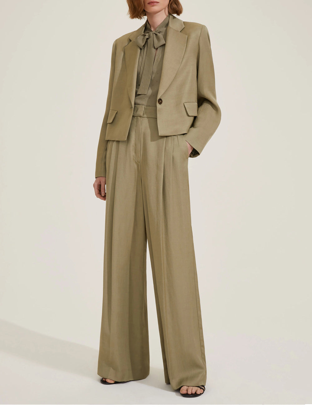 Pantalone Palazzo Emme Marella Pianosa da Donna - Beige