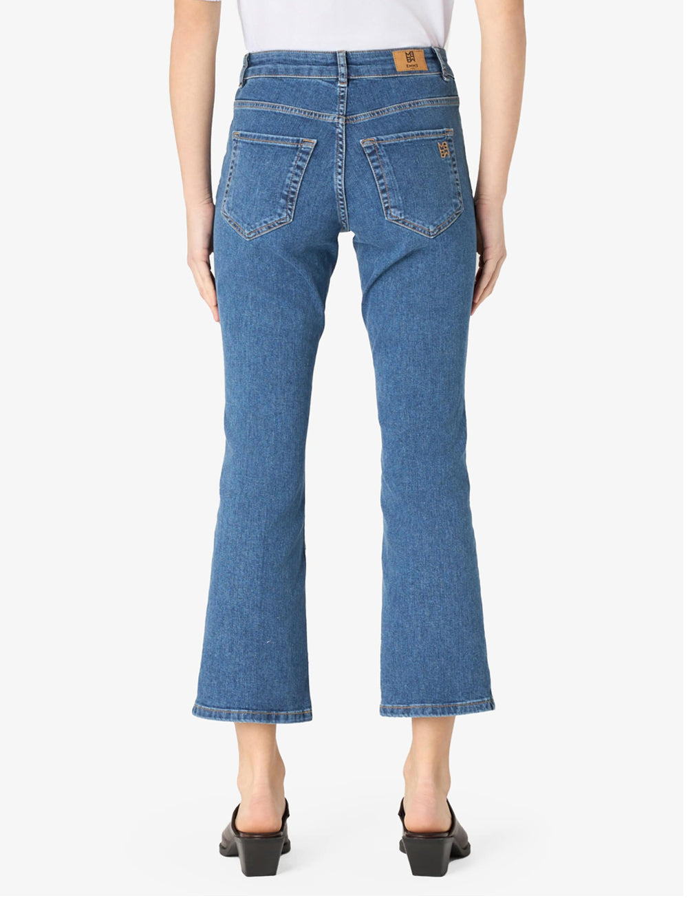 Jeans a Zampa Cropped Emme Marella Ibisco da Donna - Denim