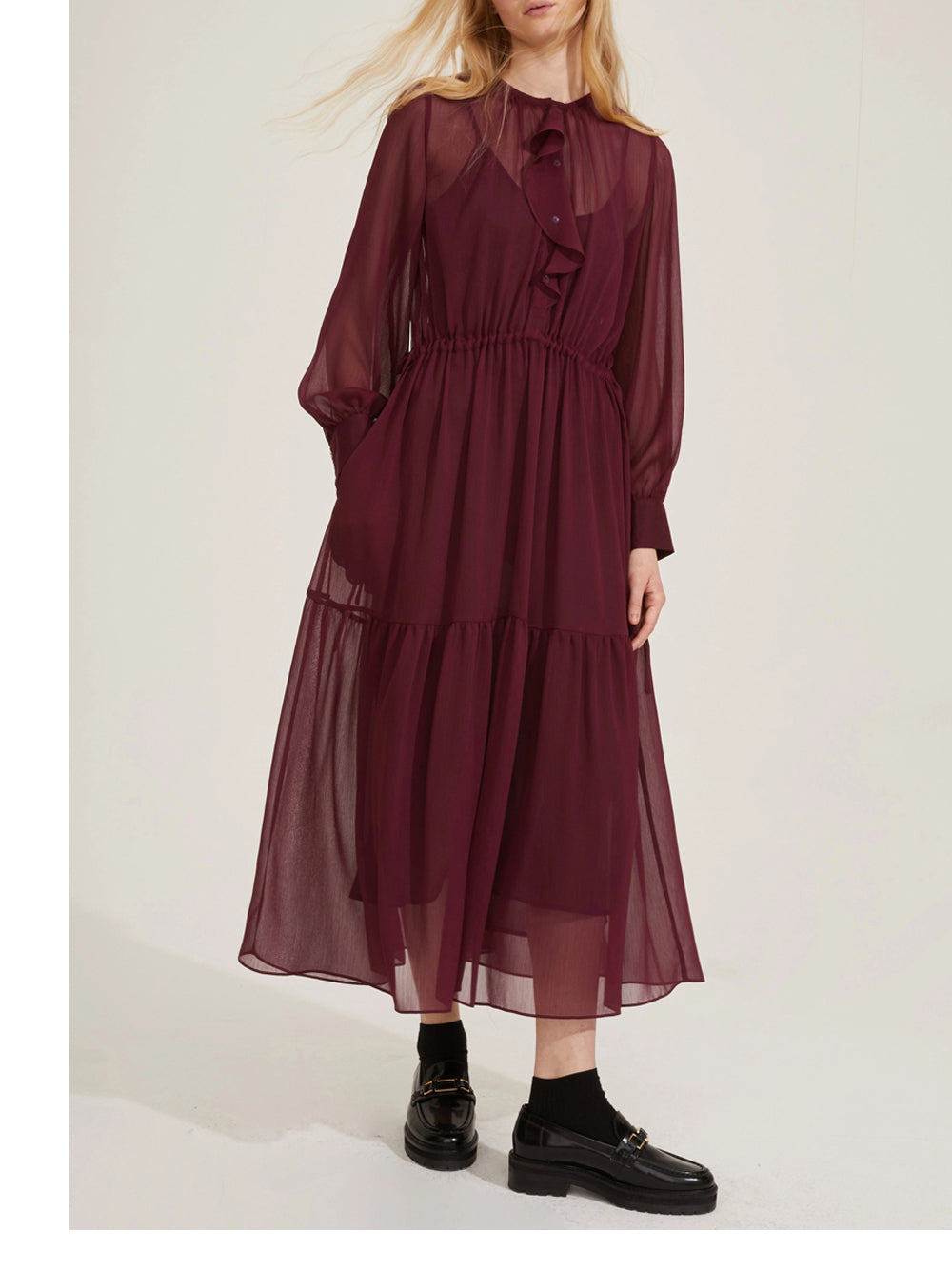 Vestito Longuette Emme Marella Eolie da Donna - Bordeaux