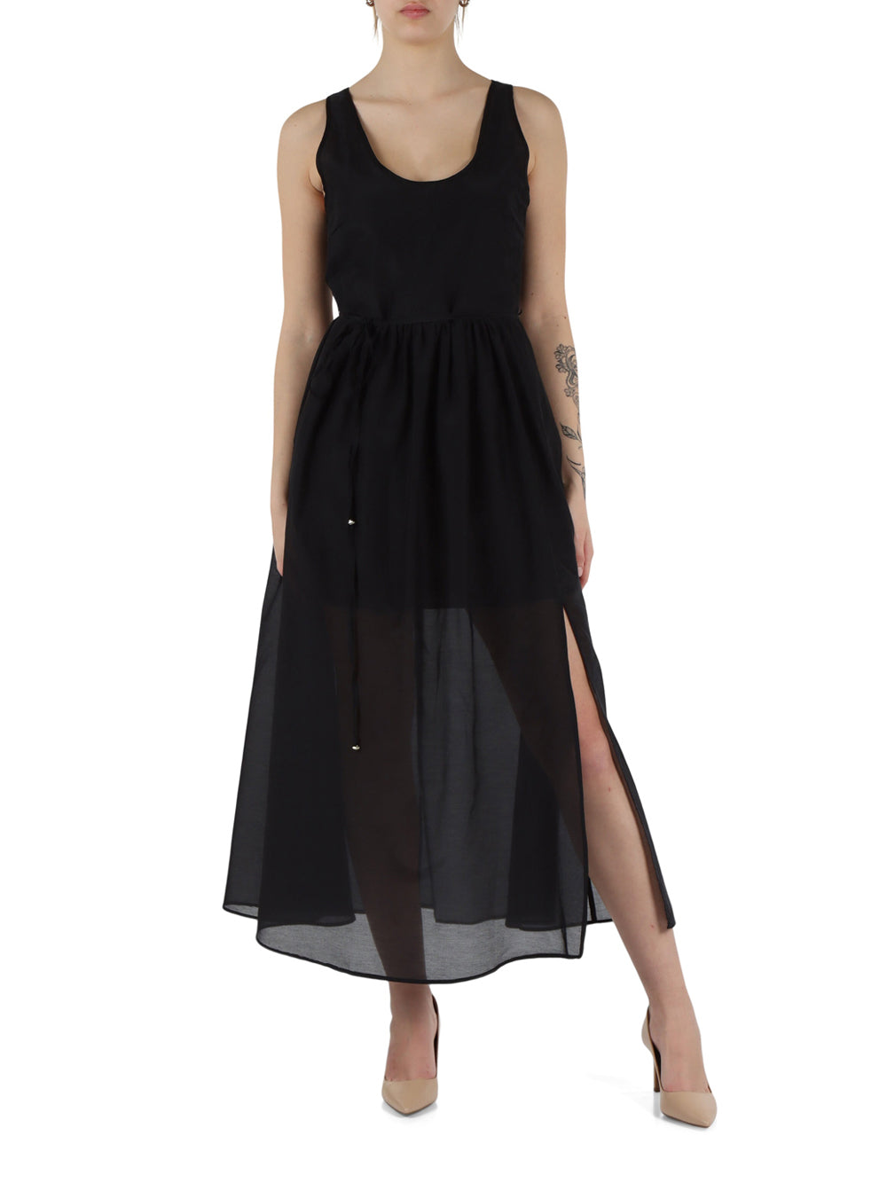 Vestito Longuette Emme Marella Nez da Donna - Nero