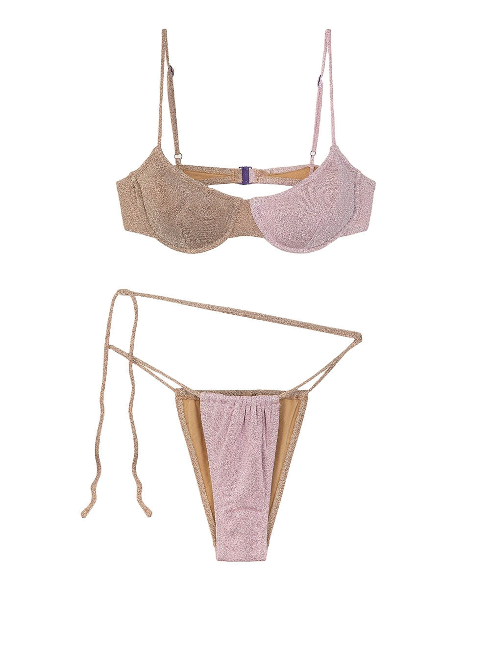 Bikini Set F**K da Donna - Oro