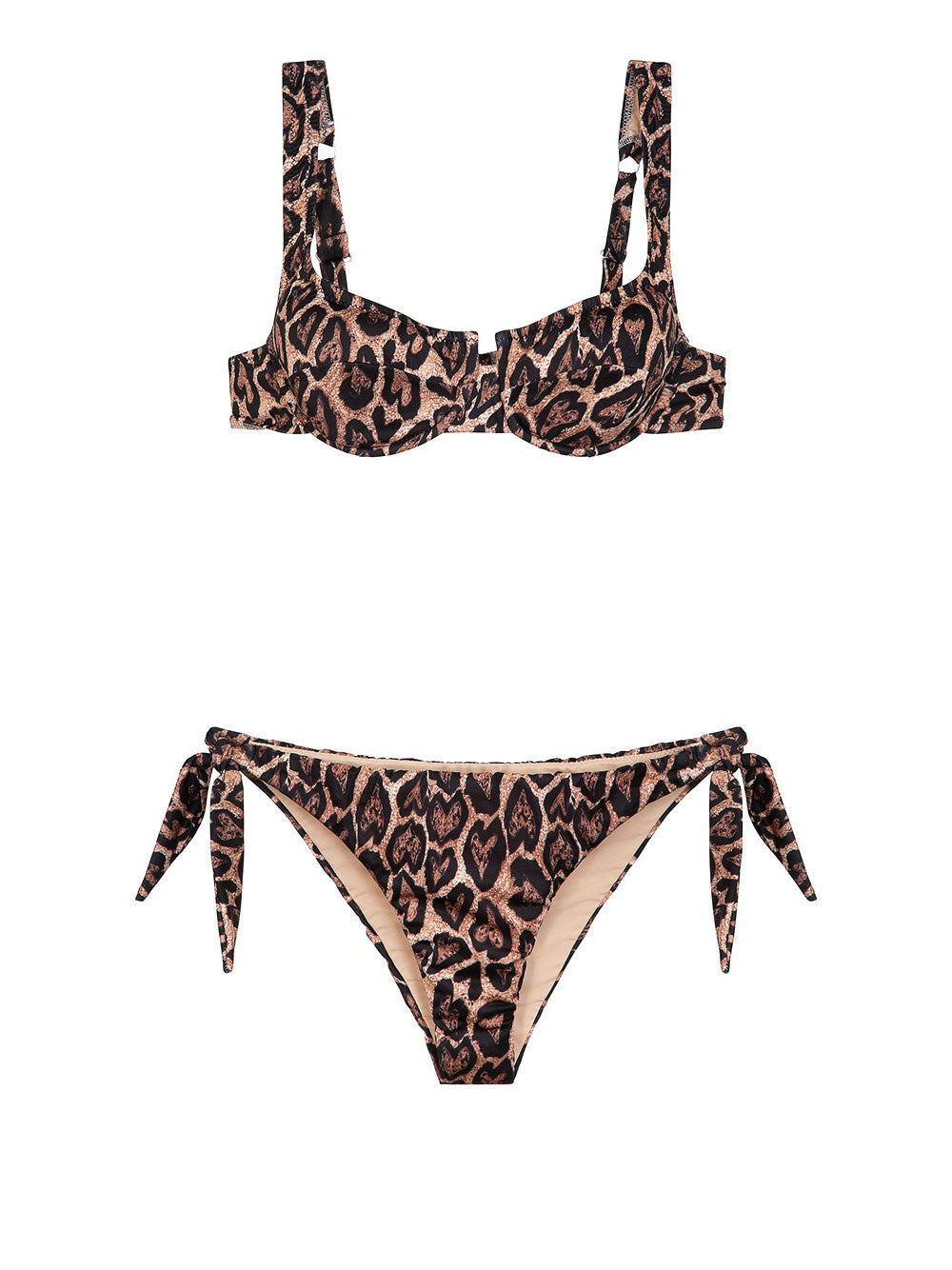 Bikini Set F**K da Donna - Maculato Marrone