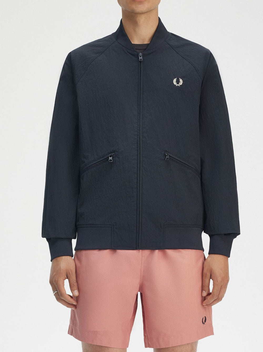 Bomber Fred Perry Textured Tennis da Uomo - Blu