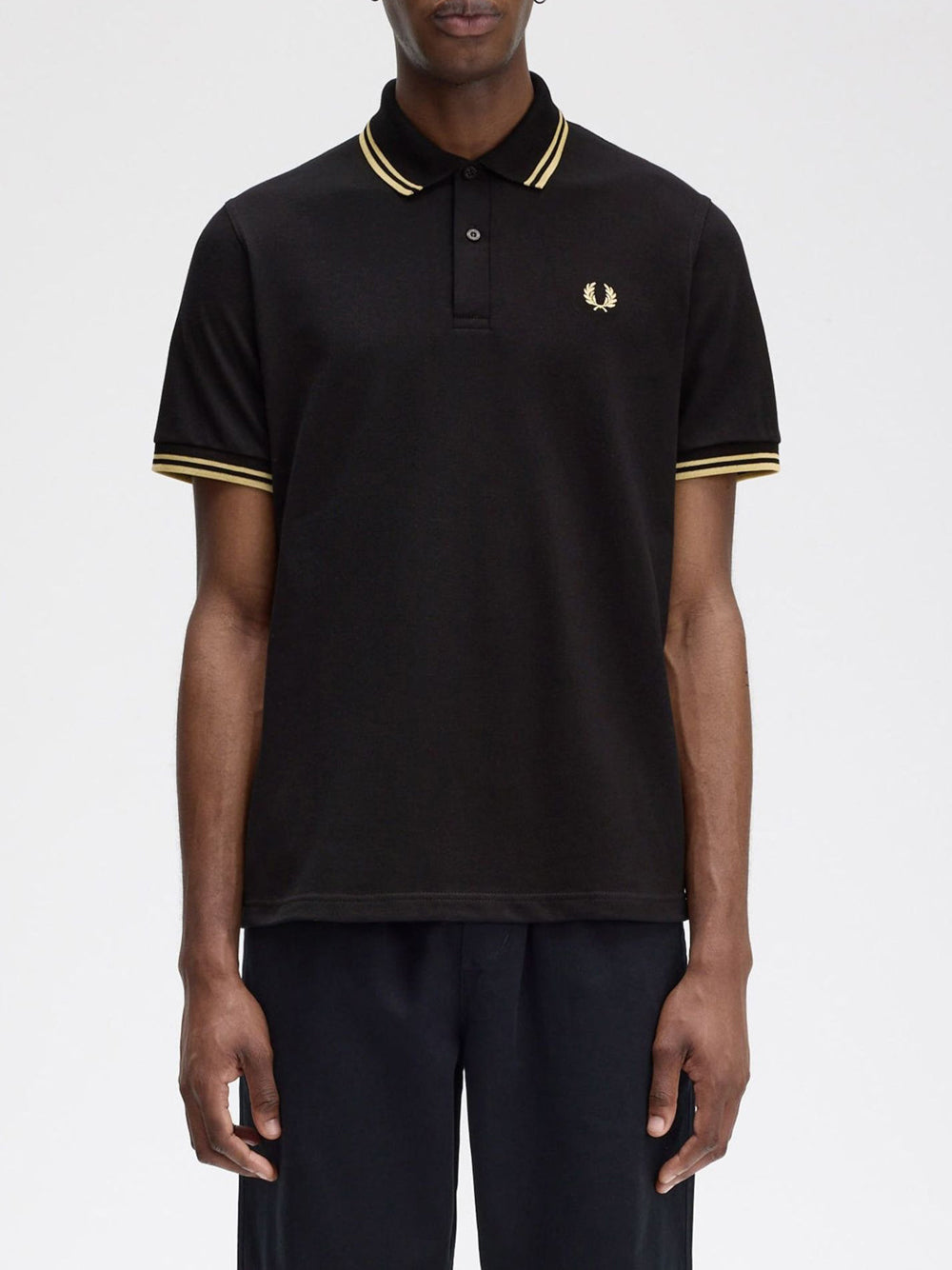 Polo Fred Perry Twin Tipped da Uomo - Nero