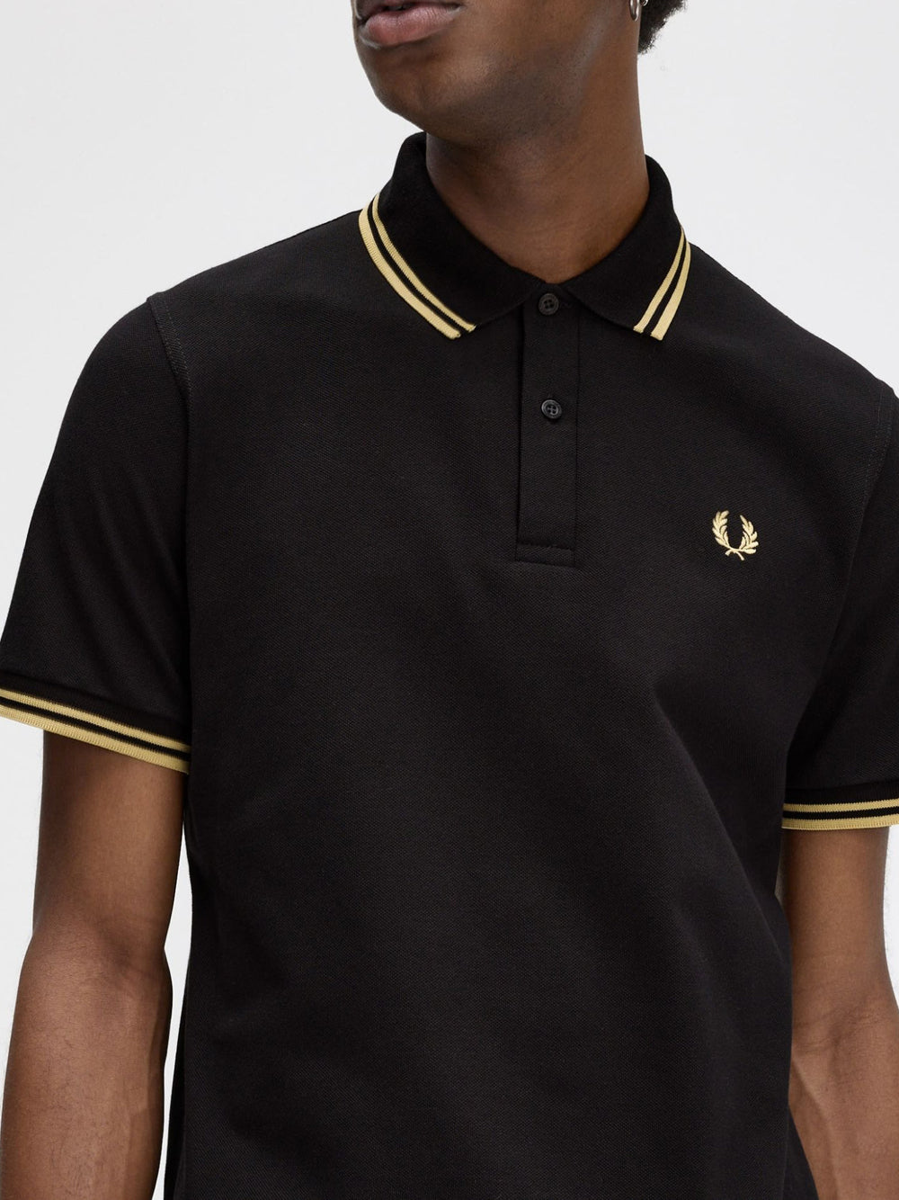 Polo Fred Perry Twin Tipped da Uomo - Nero