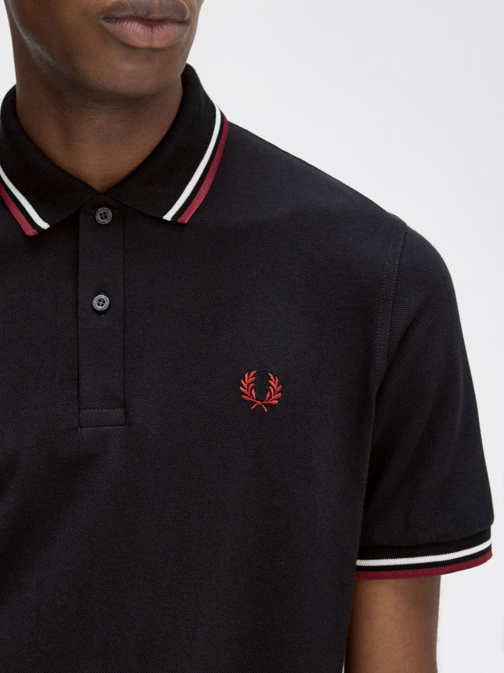 Polo Fred Perry Twin Tipped da Uomo - Nero