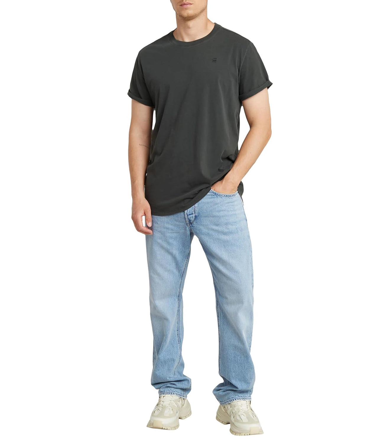 G-Star T-shirt Lash R T S\S Uomo Mod. D16396-2653 B564 Dk Black Gd