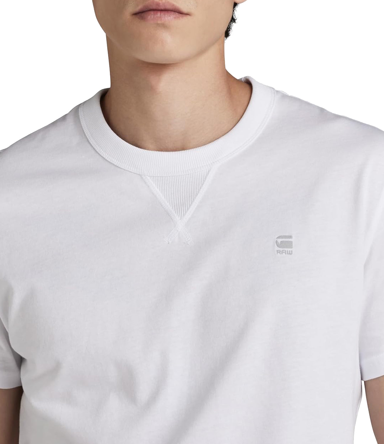 G-Star T-shirt Nifous R T Uomo Mod. D24449-336 110 White Bianco