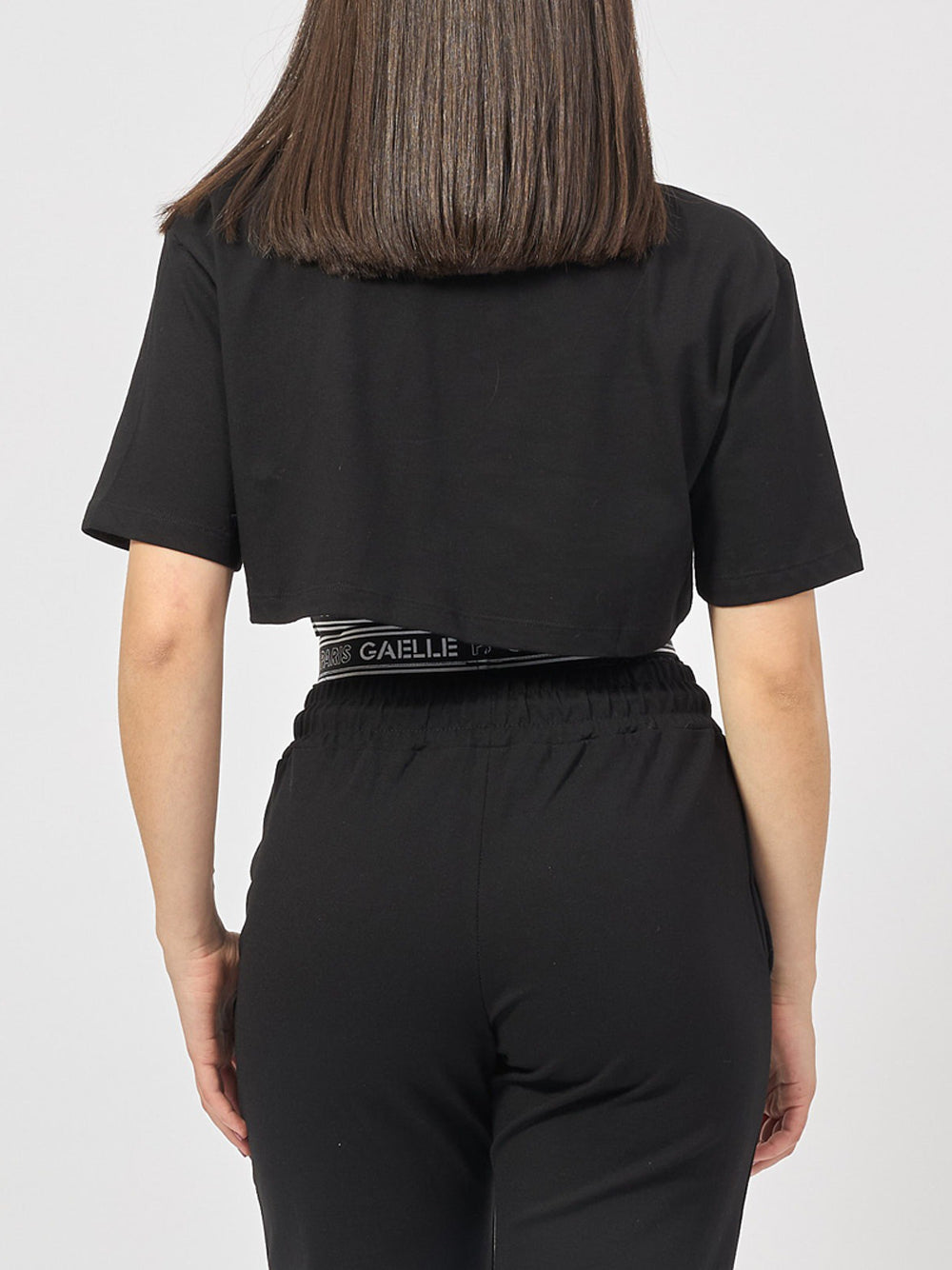 Gaëlle Paris T-shirt Gaelle Cropped da Donna - Nero