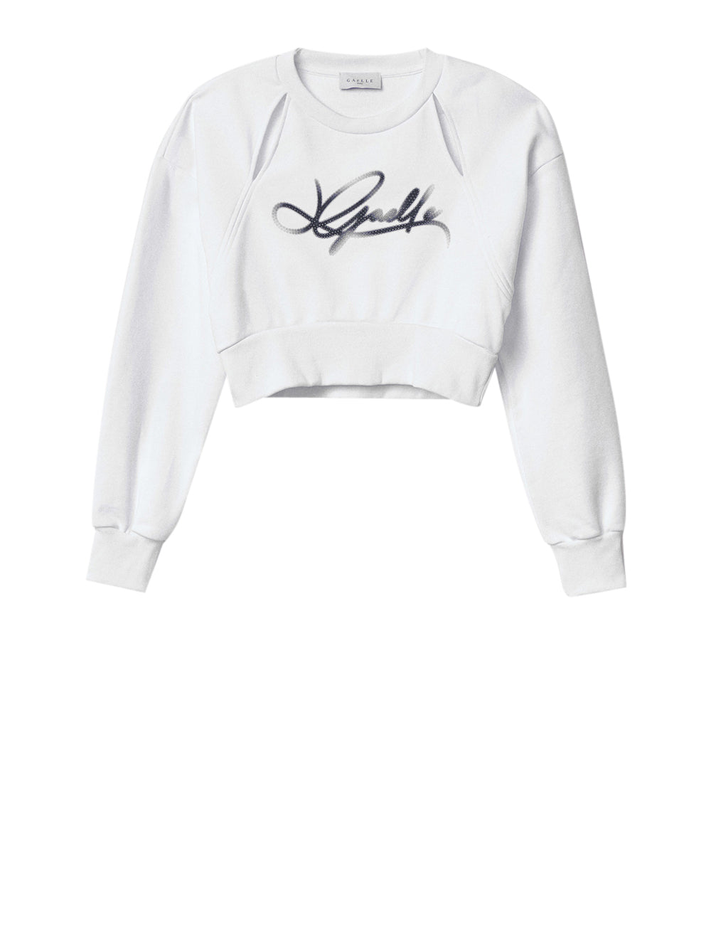 Gaëlle Paris Felpa Gaelle Crop da Donna - Bianco