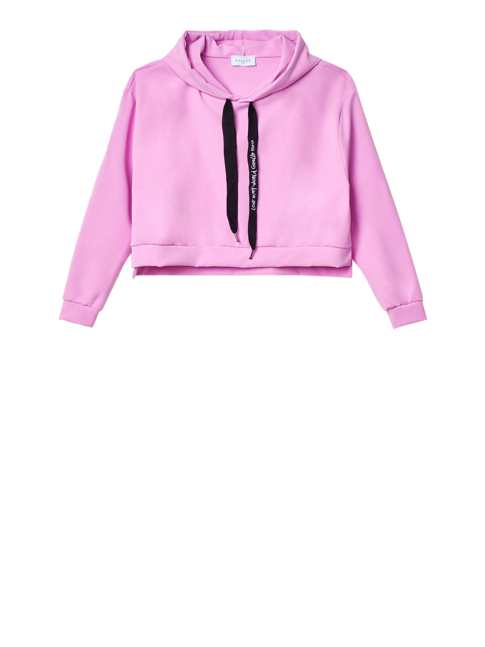 Gaëlle Paris Felpa Cappuccio Gaelle Crop da Donna - Rosa