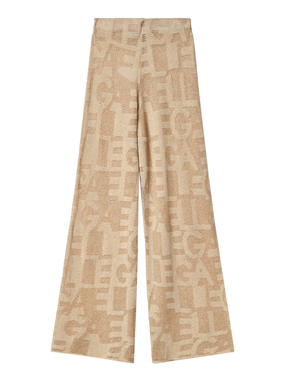 Gaëlle Paris Pantalone dritto in maglia Gaelle da Donna - Beige