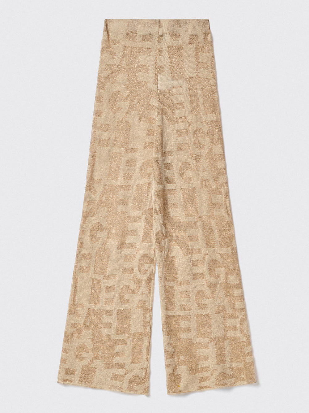 Gaëlle Paris Pantalone dritto in maglia Gaelle da Donna - Beige