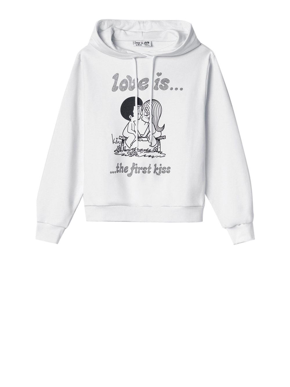 Gaëlle Paris Felpa Cappuccio Gaelle da Donna - Bianco