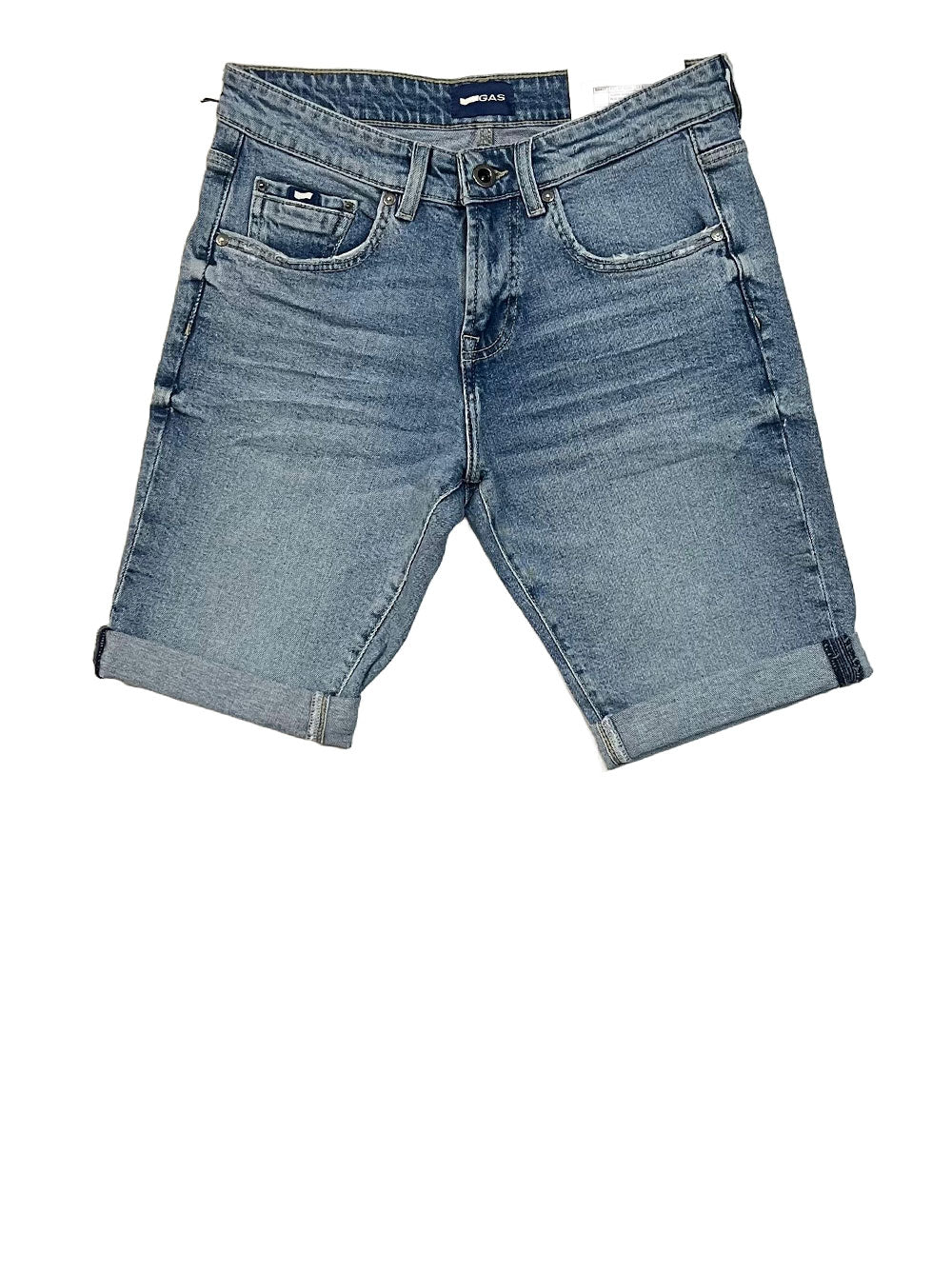 Bermuda Jeans Gas Slim da Uomo - Denim