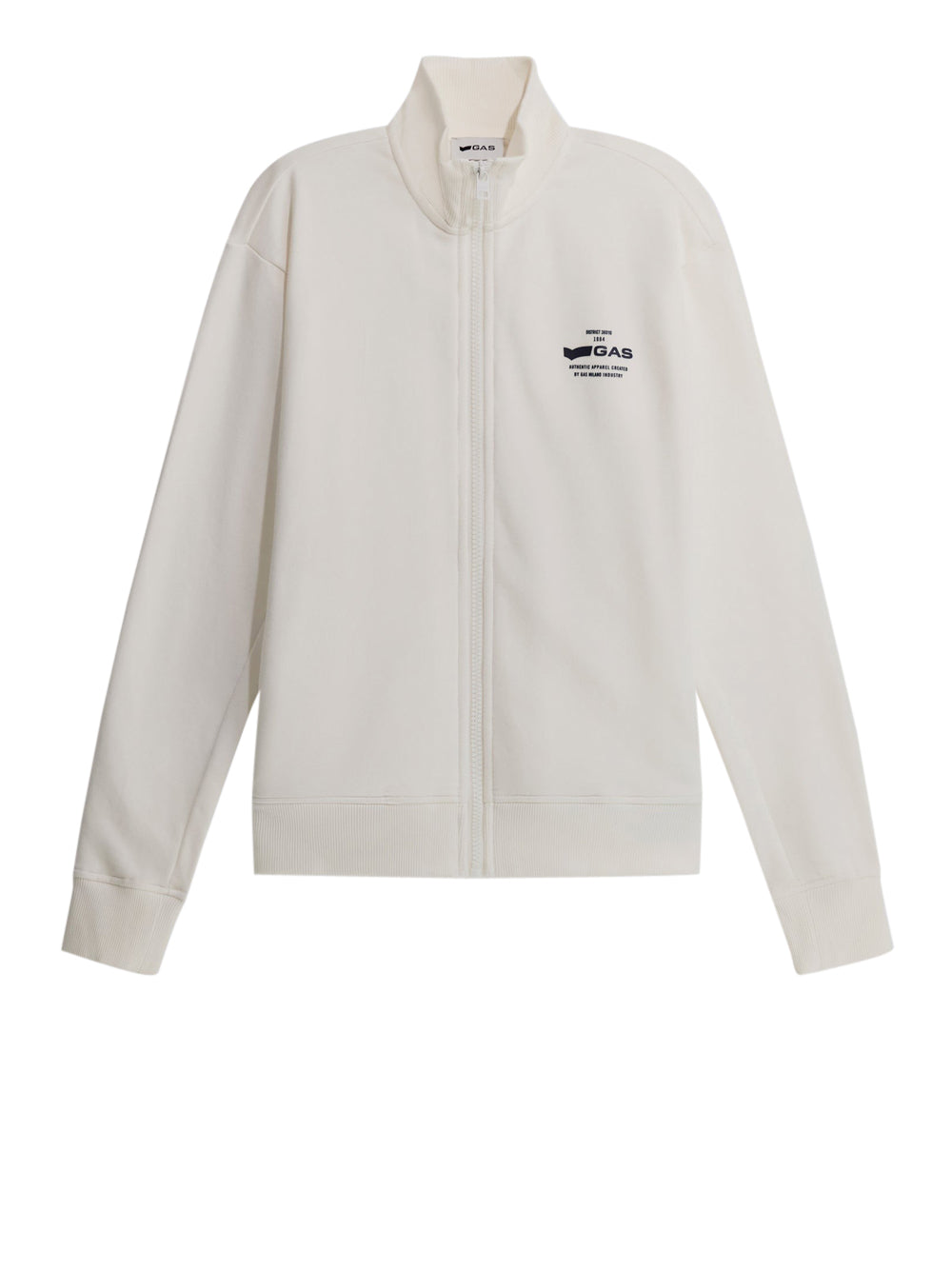 Felpa Zip Gas da Uomo - Bianco