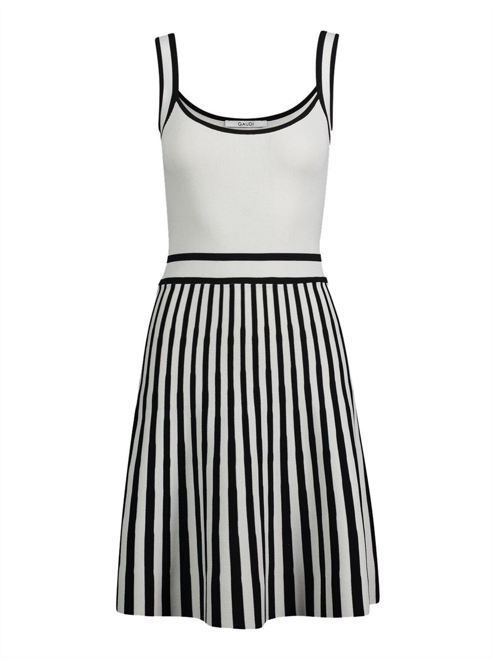 Gaudì Vestito Mini Gaudi da Donna - Nero Bianco