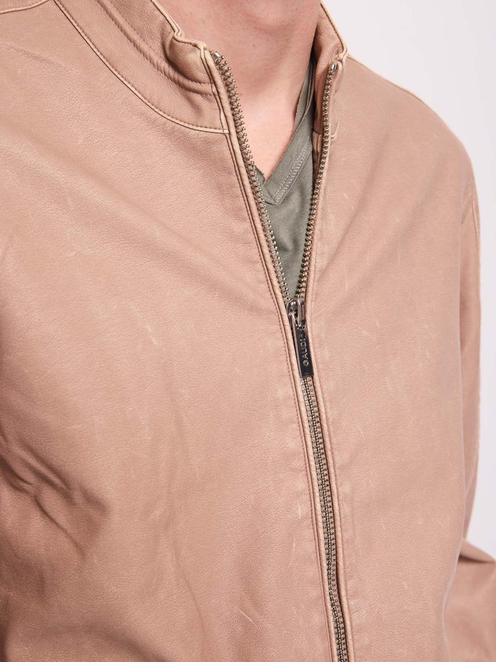 Gaudì Giubbino di Pelle Gaudi da Uomo - Beige