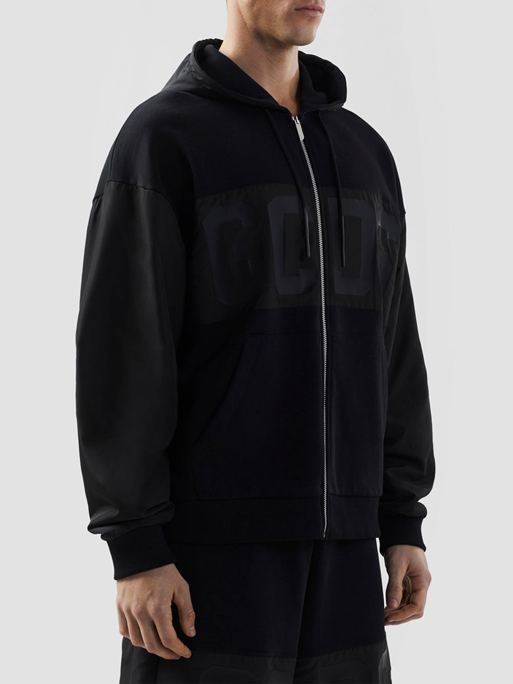 Felpa Zip Gcds da Uomo - Nero