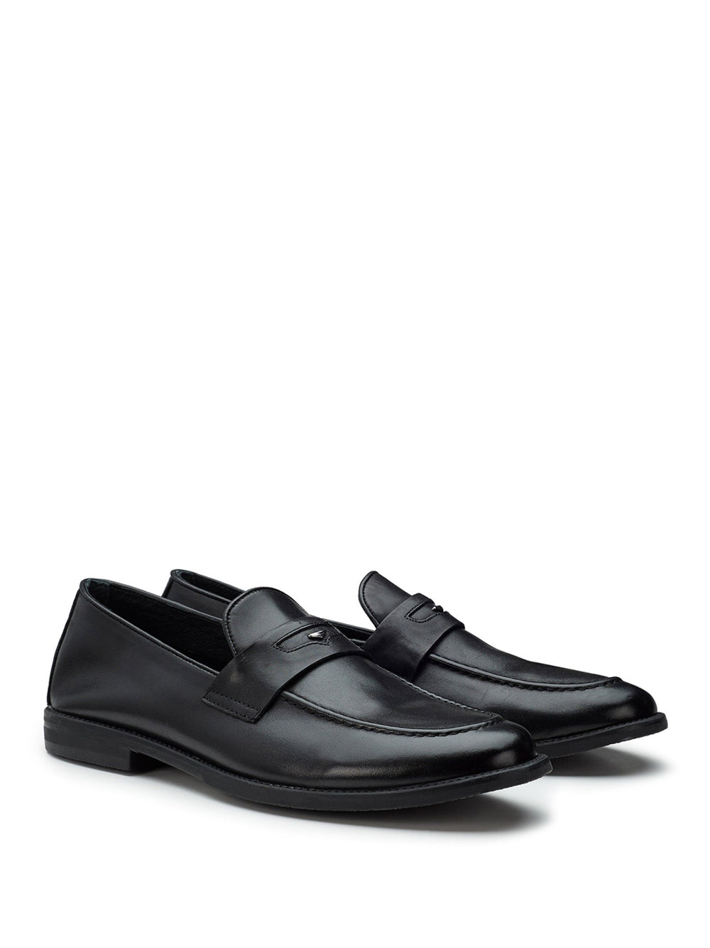 Mocassini Guardiani Connect Low Leather da Uomo - Nero