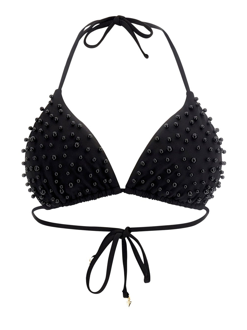 Bikini Pezzo Sopra Guess Pearls Triangle da Donna - Nero