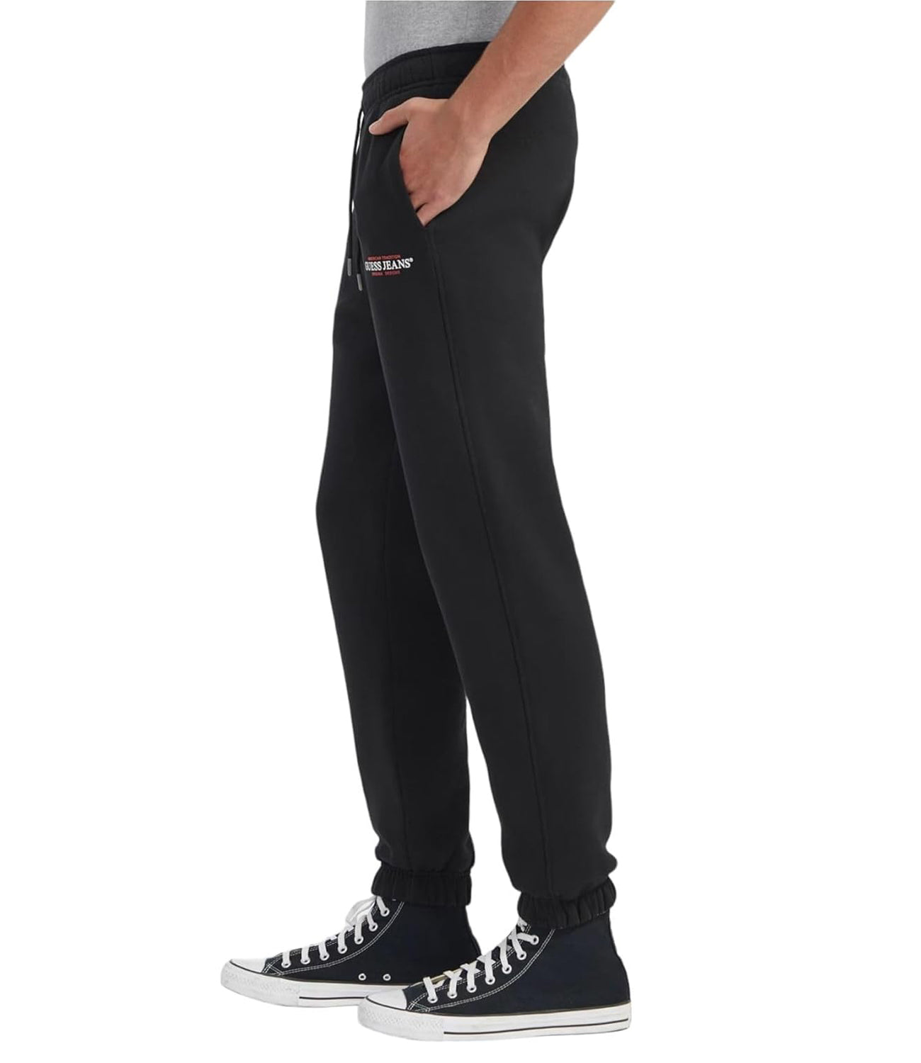 GUESS JEANS Pantalone joggers Uomo Mod. M4YB18 K9W31 JBLK Nero