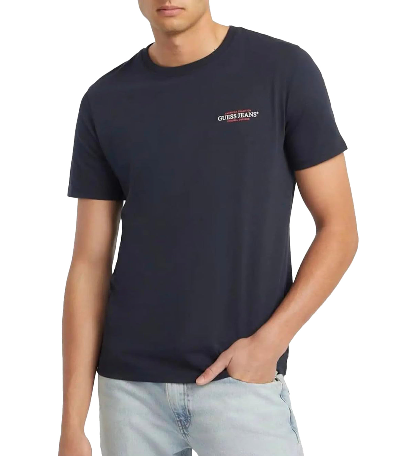 GUESS JEANS T-shirt Uomo Mod. M4YI55 K8HM0 A71W Blu