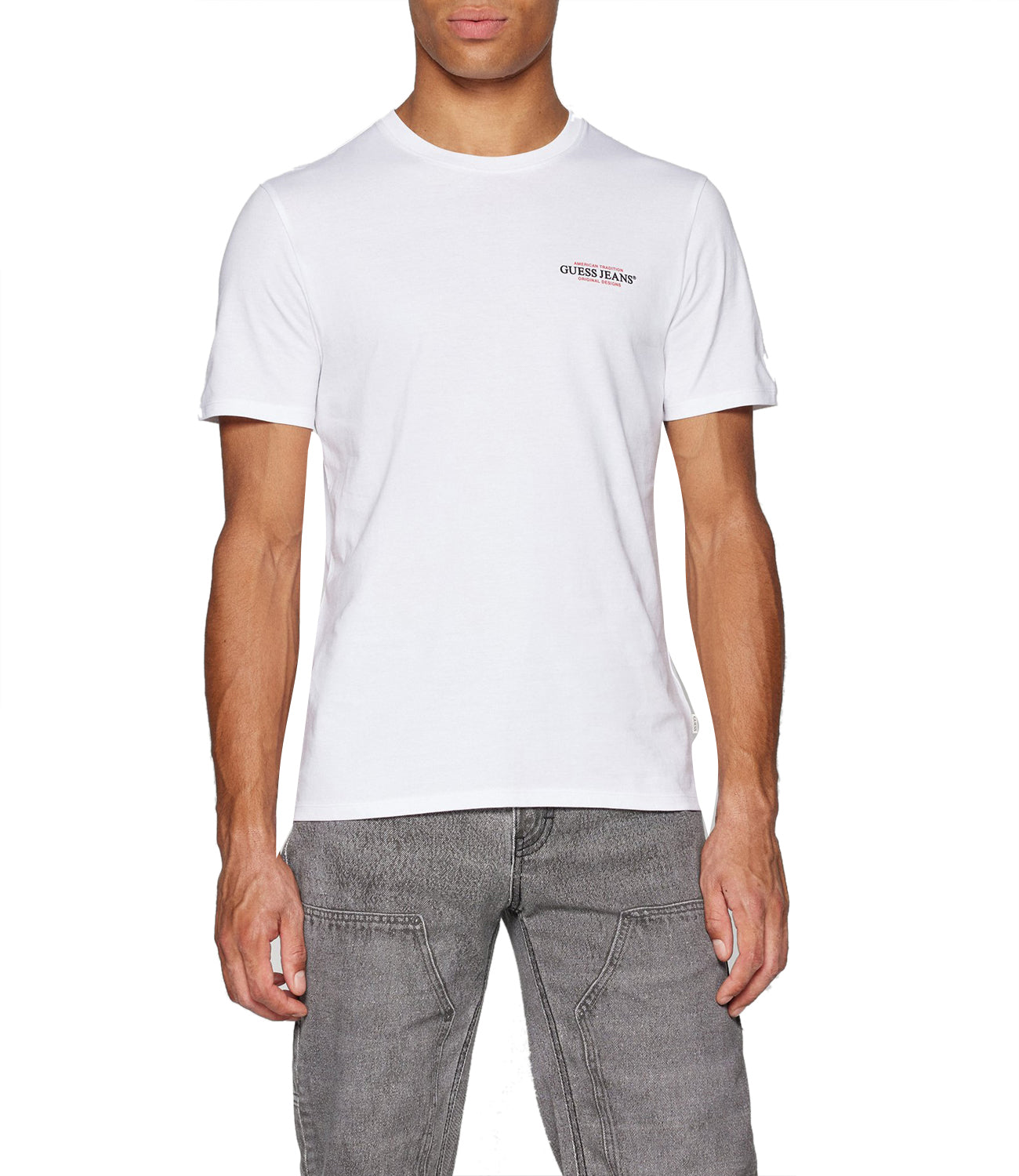 GUESS JEANS T-shirt Uomo Mod. M4YI55 K8HM0 G011 Bianco